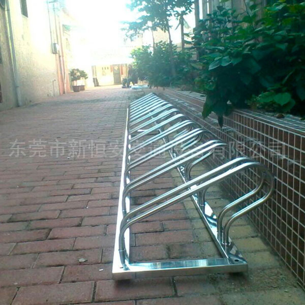 3米長304不銹鋼卡位式自行車停車架可停放7輛車